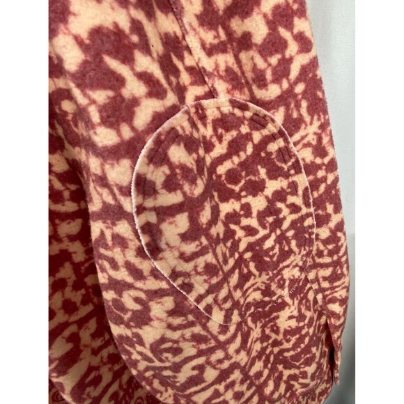 Free People Printed Ruby Jacket Womens XL Pink Combo Fleece Oversized Button - Picture 9 of 16